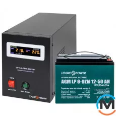 Комплект резервного живлення LogicPower ДБЖ + DZM батарея (UPS B800 + АКБ DZM 650W), фото 