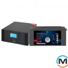 Комплект резервного живлення LogicPower ДБЖ + літієва LiFePO4 батарея (UPS B1500 + АКБ LiFePO4 2585W), фото 