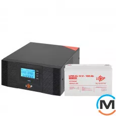 Комплект резервного живлення LogicPower ДБЖ + гелева батарея (UPS B1500 + АКБ GL 1200W), фото 