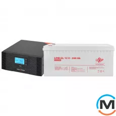 Комплект резервного живлення LogicPower ДБЖ + гелева батарея (UPS B1500 + АКБ GL 2400W), фото 