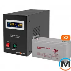 Комплект резервного живлення LogicPower ДБЖ + гелева батарея (UPS B1500 + АКБ GL 3300W), фото 