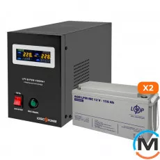 Комплект резервного живлення LogicPower ДБЖ + мультигелева батарея (UPS B1500 + АКБ MG 4140W), фото 