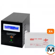 Комплект резервного живлення LogicPower ДБЖ + гелева батарея (UPS B6000 + АКБ GL 1440W), фото 