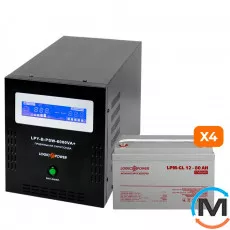 Комплект резервного живлення LogicPower ДБЖ + гелева батарея (UPS B6000 + АКБ GL 960W), фото 