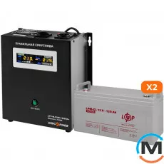 Комплект резервного живлення LogicPower ДБЖ + гелева батарея (UPS W1500 + АКБ GL 3300W), фото 