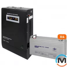 Комплект резервного живлення LogicPower ДБЖ + мультигелева батарея (UPS W3000 + АКБ MG 6600W), фото 