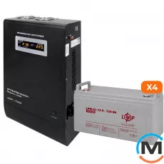 Комплект резервного живлення LogicPower ДБЖ + гелева батарея (UPS W3000 + АКБ GL 6600W), фото 