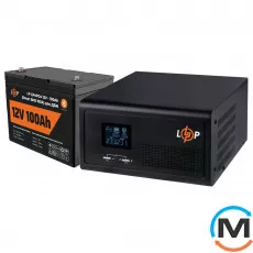 Комплект резервного живлення для котла LogicPower ДБЖ + літієва LiFePO4 батарея (UPS 1000VA + АКБ LiFePO4 1280W), фото 