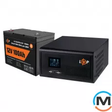 Комплект резервного живлення для котла LogicPower ДБЖ + літієва LiFePO4 батарея (UPS 430VA + АКБ LiFePO4 1280W), фото 