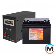 Комплект резервного живлення для котла LogicPower ДБЖ + літієва LiFePO4 батарея (UPS B500VA + АКБ LiFePO4 750W), фото 