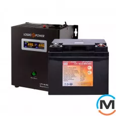 Комплект резервного живлення для котла LogicPower ДБЖ + літієва LiFePO4 батарея (UPS W500VA + АКБ LiFePO4 750W), фото 