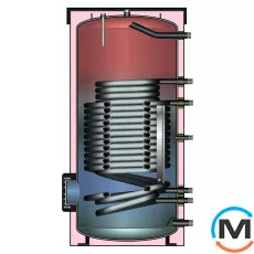 Meibes HLS-Plus 150 бак ГВП зі збільшеною площею нагріву, Об'єм (л): 150, Виконання: Вертикальний, Кількість змійовиків: 2, фото 