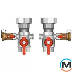 Комплект відсічної арматури Meibes для підключення котельного контуру, фото 