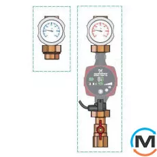 Монтажний комплект Meibes C+R 1'', фото 