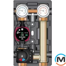 Насосна група Meides D-MTVE 1" з насосом Wilo Stratos PARA 25 / 1-7, фото 