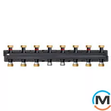 Колектор Meibes із чорної сталі на 3 контури (з перепуском), фото 