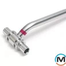 Трубка Т-подібна 16/1000 мм Rehau Rautitan для підключення до радіатора, Модифікація: Т-подібна 16/1000 мм, Діаметр (мм): 16, Робочий тиск (бар): 10, Матеріал: Сталь нержавіюча, фото 