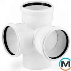 Хрестовина двоплощинні Rehau Raupiano Plus 110/110/110 87 °, Варіант: Двоплощинна, Вид каналізації: Внутрішня, Тип каналізації: Безшумна, Градус (град.): 90, Модифікація: 110/110/110 87, Діаметр (мм): 100, Матеріал: Поліпропілен PPR, фото 