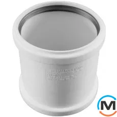 Муфта дворозтрубна Rehau Raupiano Plus 90, Варіант: Дворозрубна, Вид каналізації: Внутрішня, Тип каналізації: Безшумна, Діаметр (мм): 90, Матеріал: Поліпропілен PPR, фото 