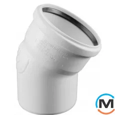 Відведення Rehau Raupiano Plus 160 45 °, Варіант: Простий, Вид каналізації: Внутрішня, Тип каналізації: Безшумна, Градус (град.): 45, Діаметр (мм): 160, Матеріал: Поліпропілен PPR, фото 