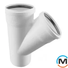 Трійник Rehau Raupiano Plus 75/50 45 °, Вид каналізації: Внутрішня, Тип каналізації: Безшумна, Градус (град.): 45, Модифікація: 75/50 45, Діаметр (мм): 75, Матеріал: Поліпропілен PPR, фото 