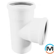 Трійник Rehau Raupiano Plus 90/75 45°, Вид каналізації: Внутрішня, Тип каналізації: Безшумна, Градус (град.): 45, Модифікація: 90/75 45, Діаметр (мм): 90, Матеріал: Поліпропілен PPR, фото 