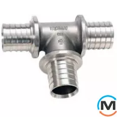 Тройник Rehau Rautherm S 32-10-32, Модификация: 32x10x32, Диаметр (мм): 32, Материал: Латунь оцинкованная, фото 