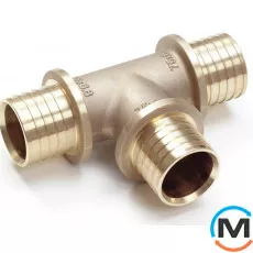 Тройник Rehau Rautitan MX 50-20-50, Модификация: 50-20-50, Диаметр (мм): 50, Рабочее давление (бар): 10, Материал: Латунь оцинкованная, фото 