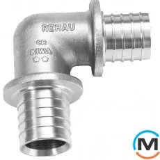 Куточок Rehau Rautherm S 90°, 25, Діаметр (мм): 25, Матеріал: Латунь оцинкована, фото 