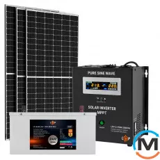 Сонячна електростанція (СЕС) LogicPower 1.5kW АКБ 2.16kWh (літій) 90 Ah Преміум, фото 