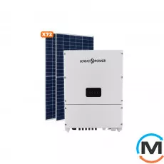 Комплект сонячної електростанції (СЕС) LogicPower 30 kW GRID 3Ф під зелений тариф, фото 