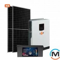 Сонячна електростанція (СЕС) LogicPower 3.5kW АКБ 3.3kWh (літій) 140 Ah Преміум, фото 