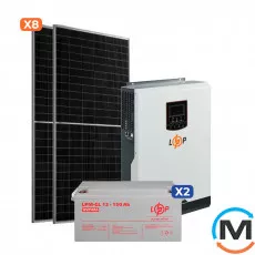 Сонячна електростанція (СЕС) LogicPower 3.5kW АКБ 3.6kWh (гель) 150 Ah Стандарт, фото 