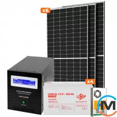 Сонячна електростанція (СЕС) LogicPower 4kW АКБ 4.8kWh (гель) 100 Ah Стандарт, фото 