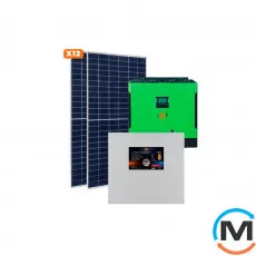 Сонячна електростанція (СЕС) LogicPower Преміум GRID 5kW АКБ 6.7kWh LiFePO4 140 Ah, фото 