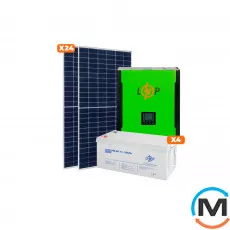 Сонячна електростанція (СЕС) LogicPower Стандарт + GRID 3Ф 10kW АКБ 9.6kWh mGel 200 Ah, фото 