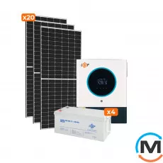 Сонячна електростанція (СЕС) LogicPower Стандарт 8kW АКБ 9.6kWh mGel 200 Ah, фото 