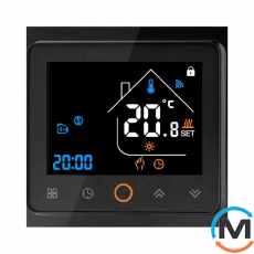 Термостат с ZigBee управлением Tervix для водяного/электр.теплого пола датч. 3000 мм черный, Цвет: Черный, Управление: ZigBee, фото 