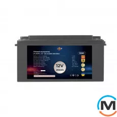 Акумулятор LogicPower LiFePO4 для ДБЖ 12V (12,8V) - 202 Ah (2586Wh) (BMS 100A/50A) пластик для ДБЖ, фото 