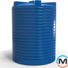 Ємність накопичувальна Євро Пласт харчова Стандартна Ø 2400*3150 2-ш. синя 12500 л. вертикальна, фото 