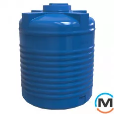 Ємність накопичувальна Євро Пласт харчова Стандартна Ø 1220*1530 2-ш. синя 1500 л. вертикальна, фото 