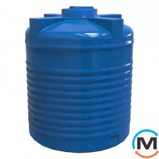 Ємність накопичувальна Євро Пласт харчова Стандартна Ø 1360*1650 2-ш. синя 2000 л. вертикальна, фото 