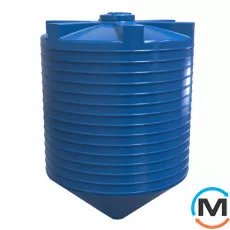 Місткість накопичувальна Євро Пласт харчова Конус Ø2400*3470 2-ш синя 11500 л., фото 