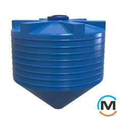 Місткість накопичувальна Євро Пласт харчова Конус Ø2400*2520 2-ш синя 6500 л., фото 