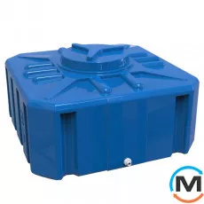 Ємність накопичувальна Євро Пласт харчова Куб 860 * 860 * 470 2-ш. синя 300 л. прямокутна, фото 