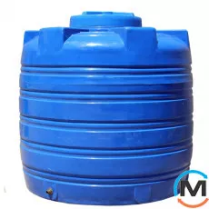 Ємність накопичувальна Євро Пласт харчова Низька Ø 1120*1320 2-ш. синя 1000 л. вертикальна, фото 