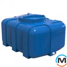 Ємність накопичувальна Євро Пласт харчова Овал 800*590*450 2-ш. синя 150 л. прямокутна, фото 