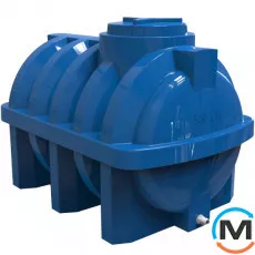 Ємність накопичувальна Євро Пласт харчова Ребро 1230*870*950 2-ш. синя 500 л. горизонтальна, фото 