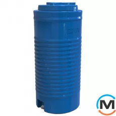 Ємність накопичувальна Євро Пласт харчова Висока Ø 450*1000 2-ш. синя 100 л. вертикальна, фото 