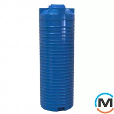 Ємність накопичувальна Євро Пласт харчова Висока Ø 790*2280 2-ш. синя 1000 л. вертикальна, фото 